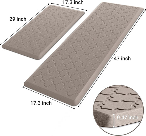 2PC Waterproof Foam Kitchen Mats