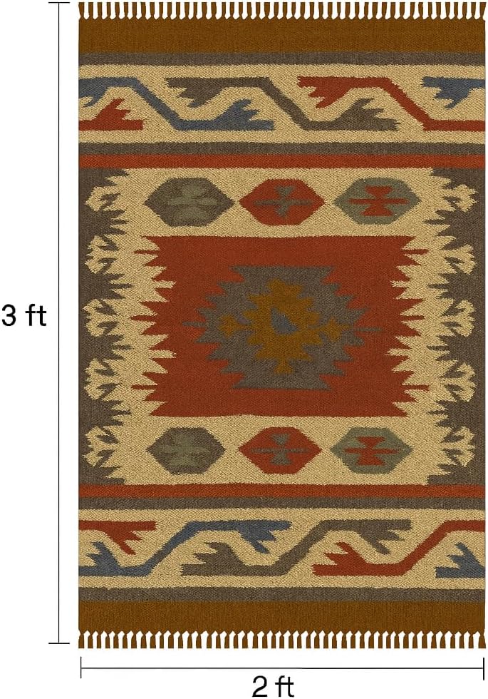 Red Reversible Handwoven Kilim Rug