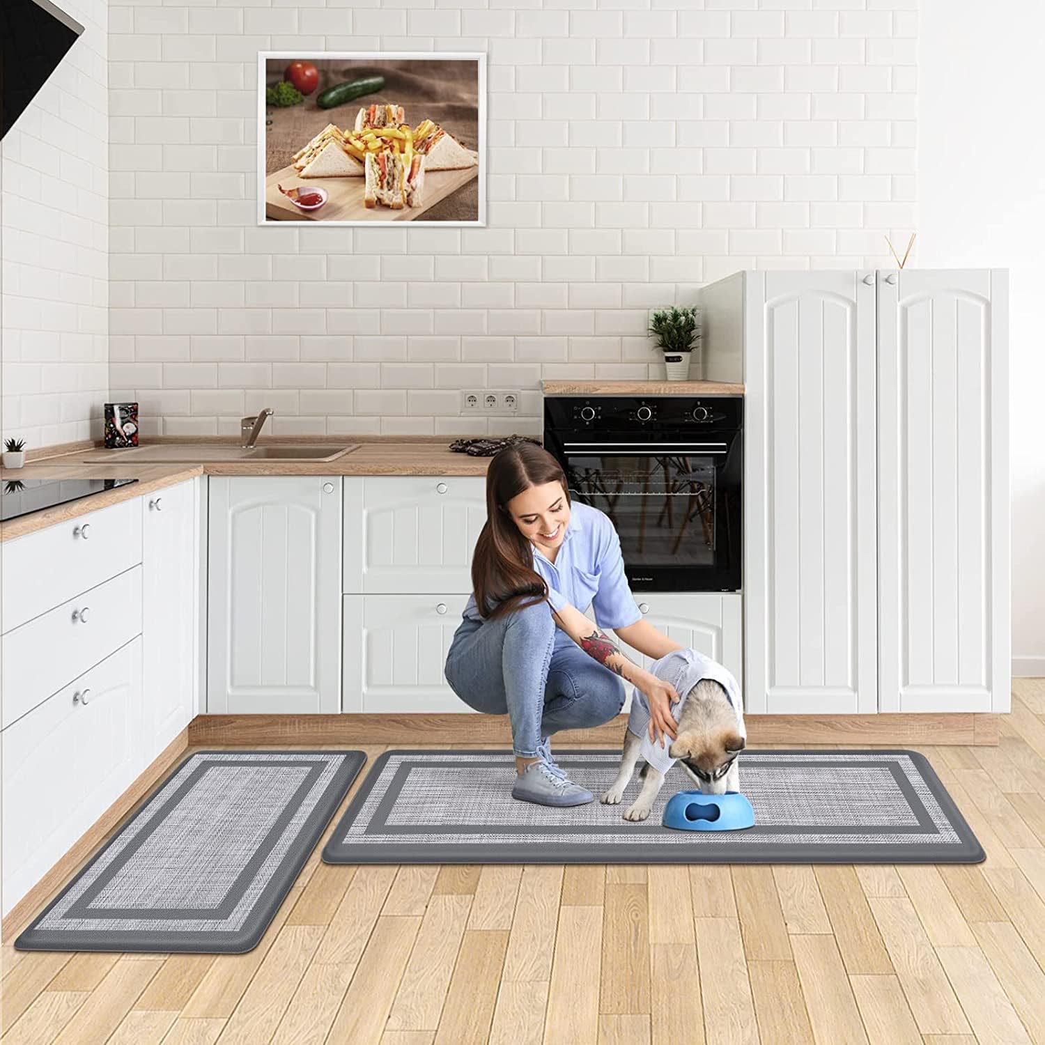 Grey PVC Anti-Fatigue Mat Set