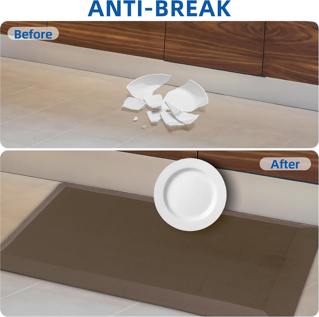 Brown Thick Waterproof Foam Kitchen Mat