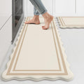 Beige Boho Scalloped Mat Set