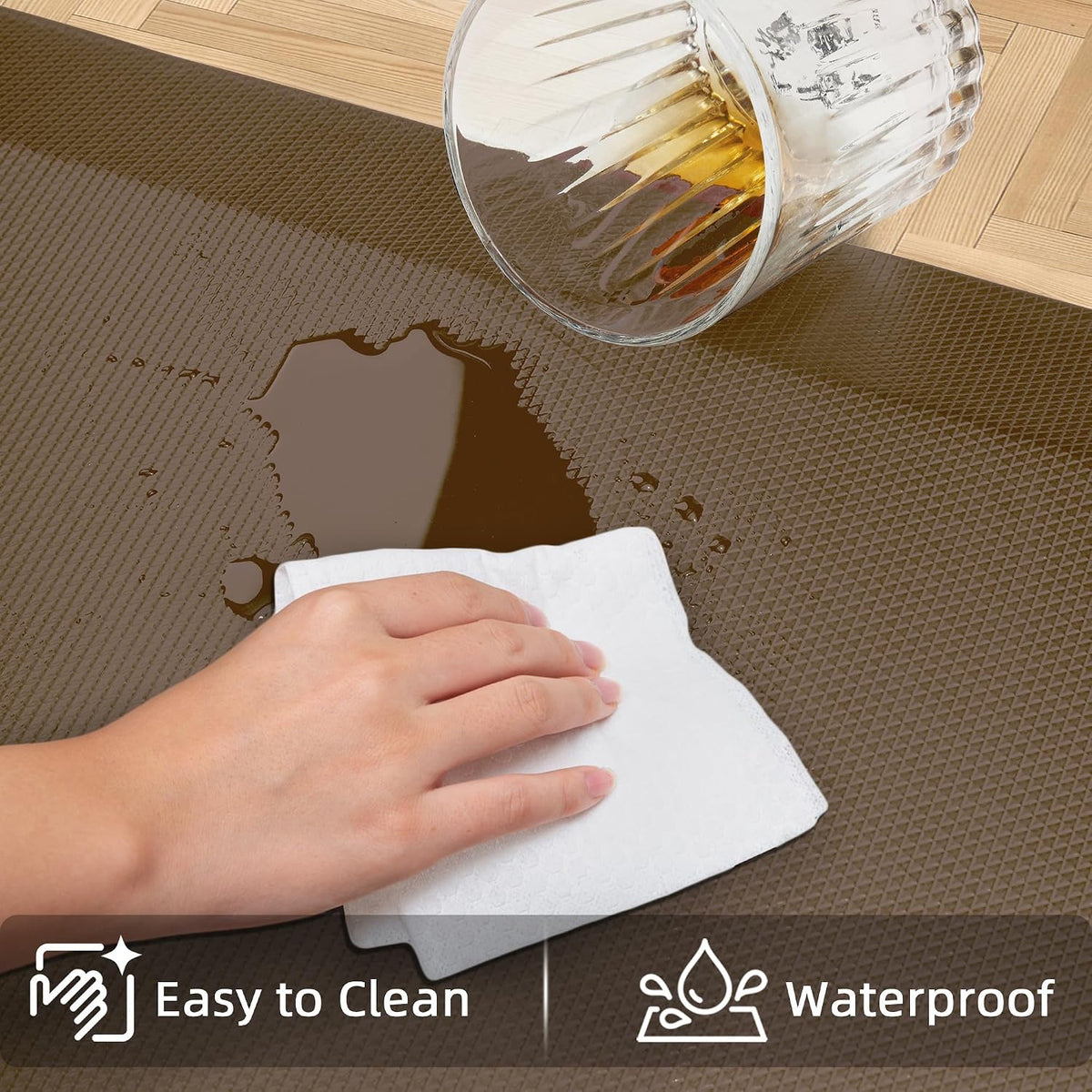 Brown Thick Waterproof Foam Kitchen Mat