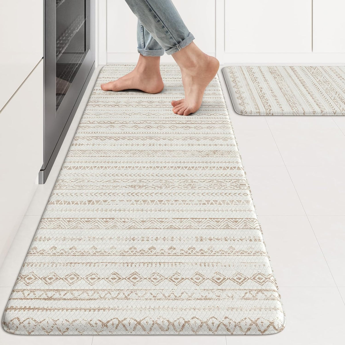 Khaki Farmhouse Foam Mat Set