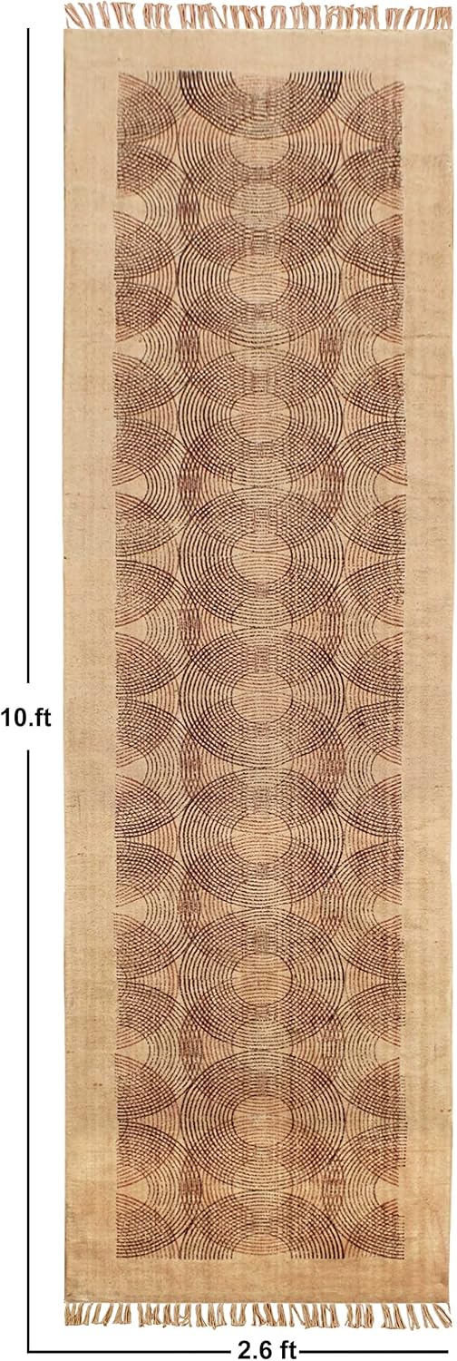 Brown Handwoven Boho Kilim Area Rug