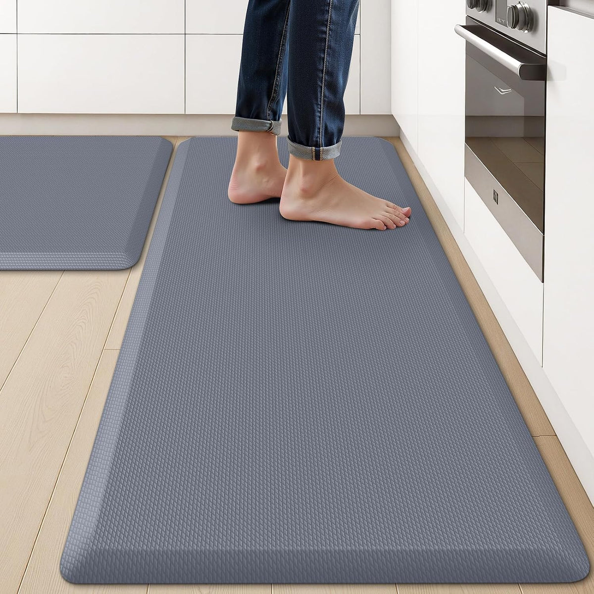 2PC Stainproof Foam Kitchen Mats