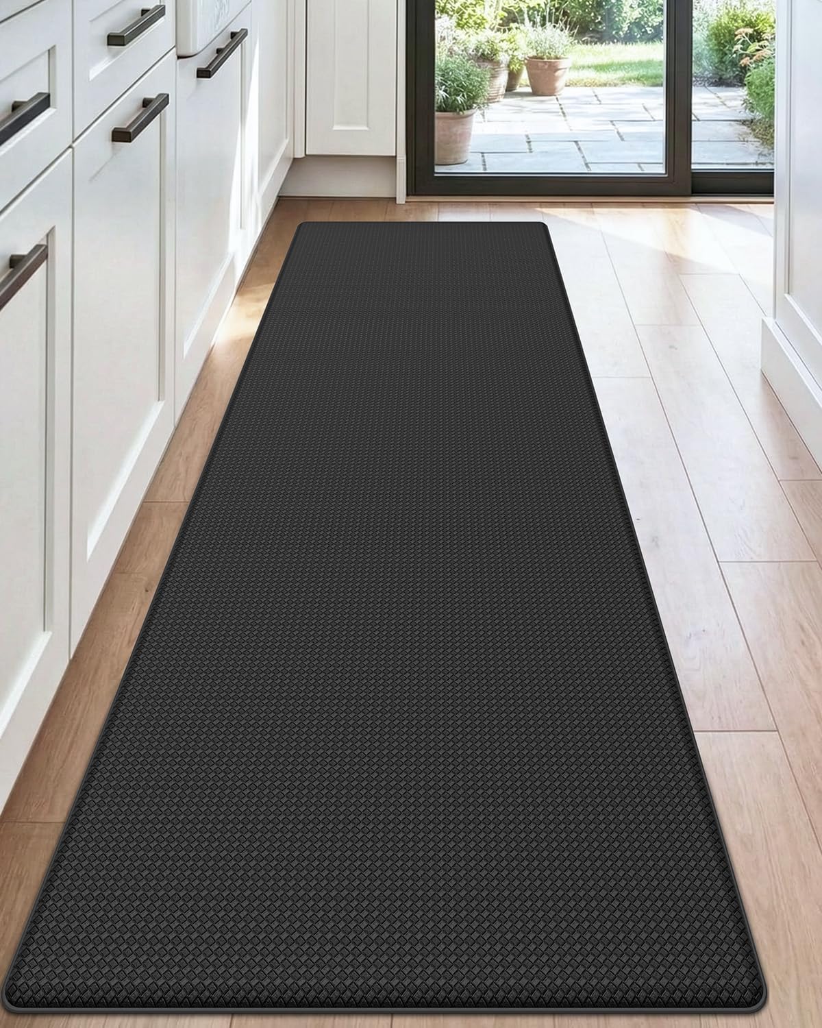 Black Foam Anti-Fatigue Kitchen Runner