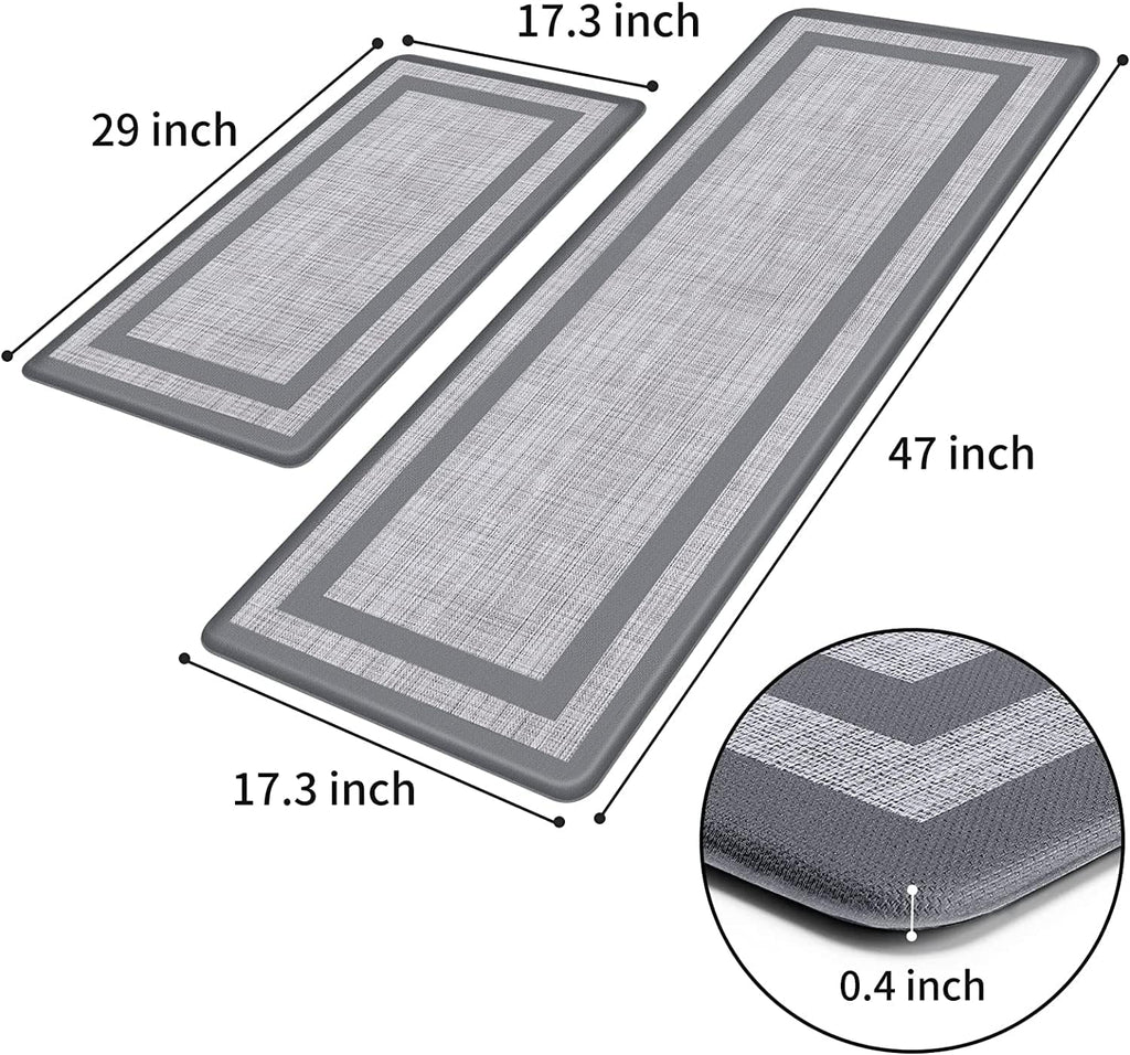Grey PVC Anti-Fatigue Mat Set