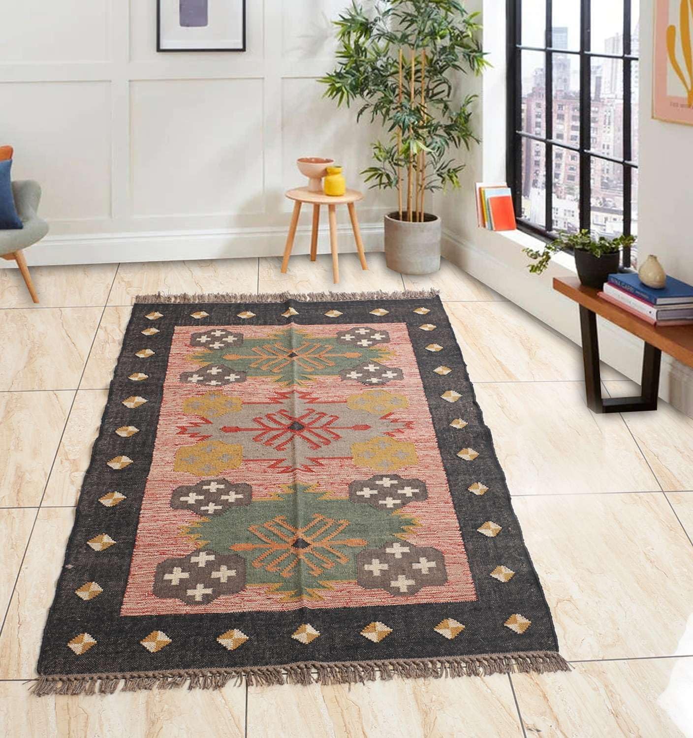 Washable Jute Wool Pet Friendly Rug