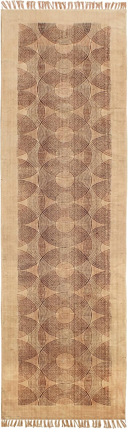 Brown Handwoven Boho Kilim Area Rug
