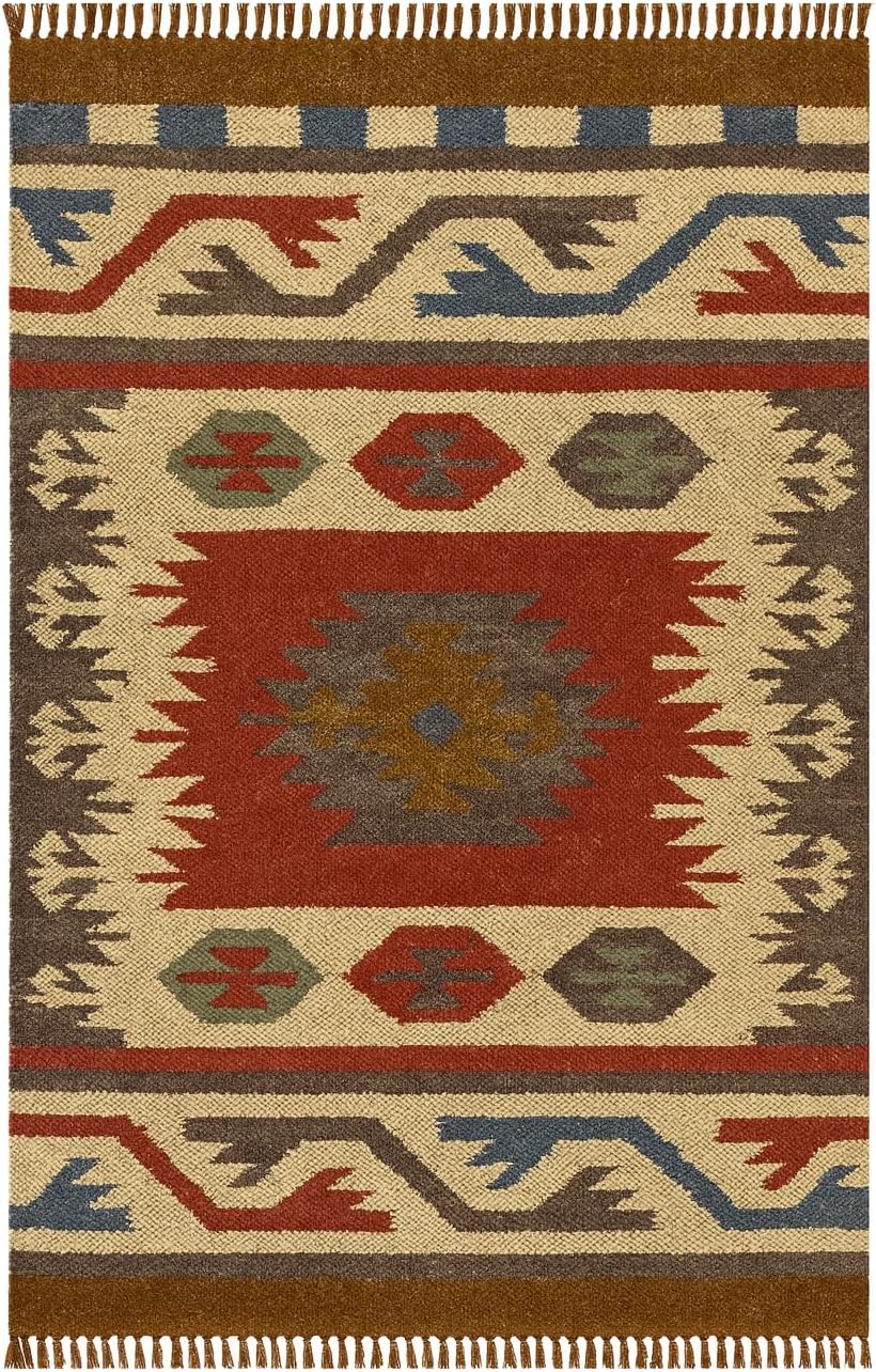 Red Reversible Handwoven Kilim Rug