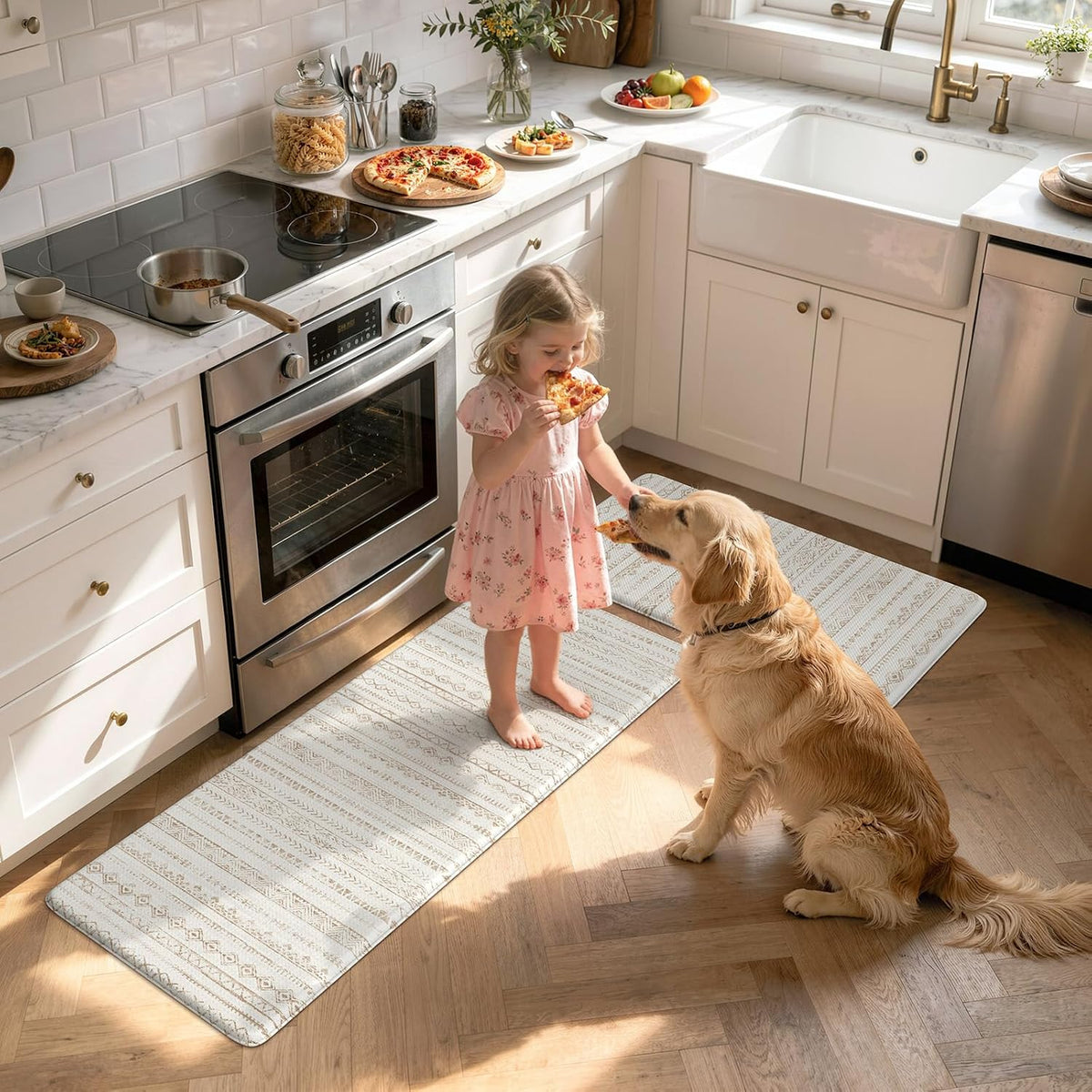 Khaki Farmhouse Foam Mat Set
