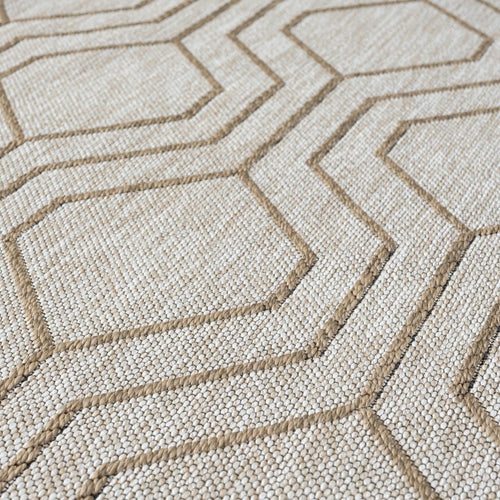 Beige Washable Moroccan Trellis Rug