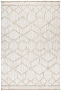 Cream Shaggy Moroccan Trellis Rug