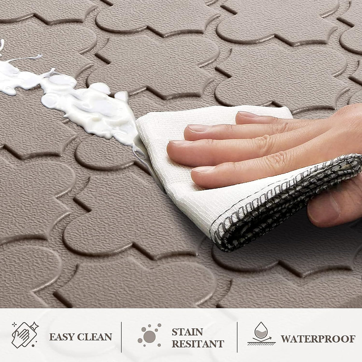 2PC Waterproof Foam Kitchen Mats