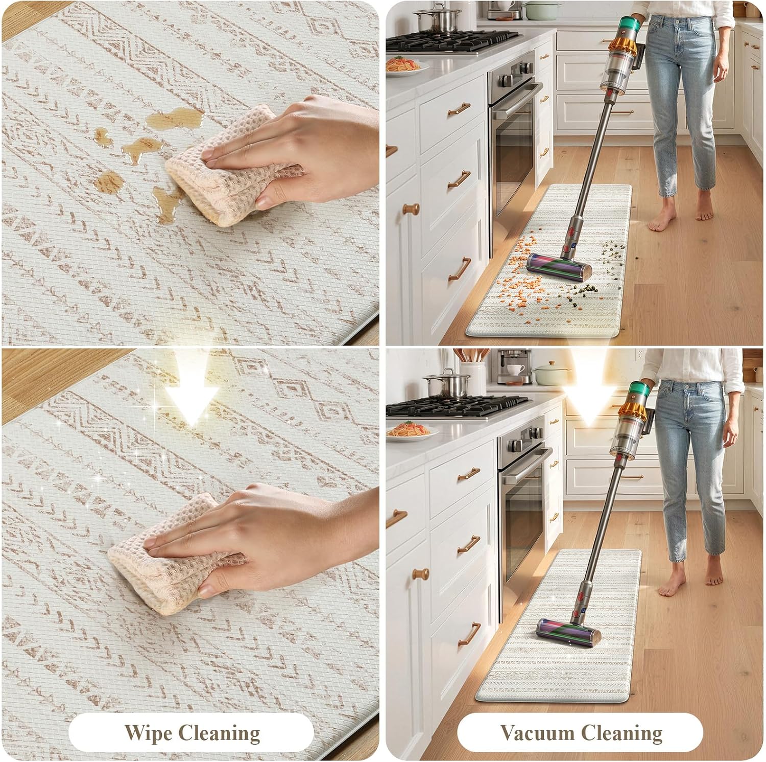 Khaki Farmhouse Foam Mat Set