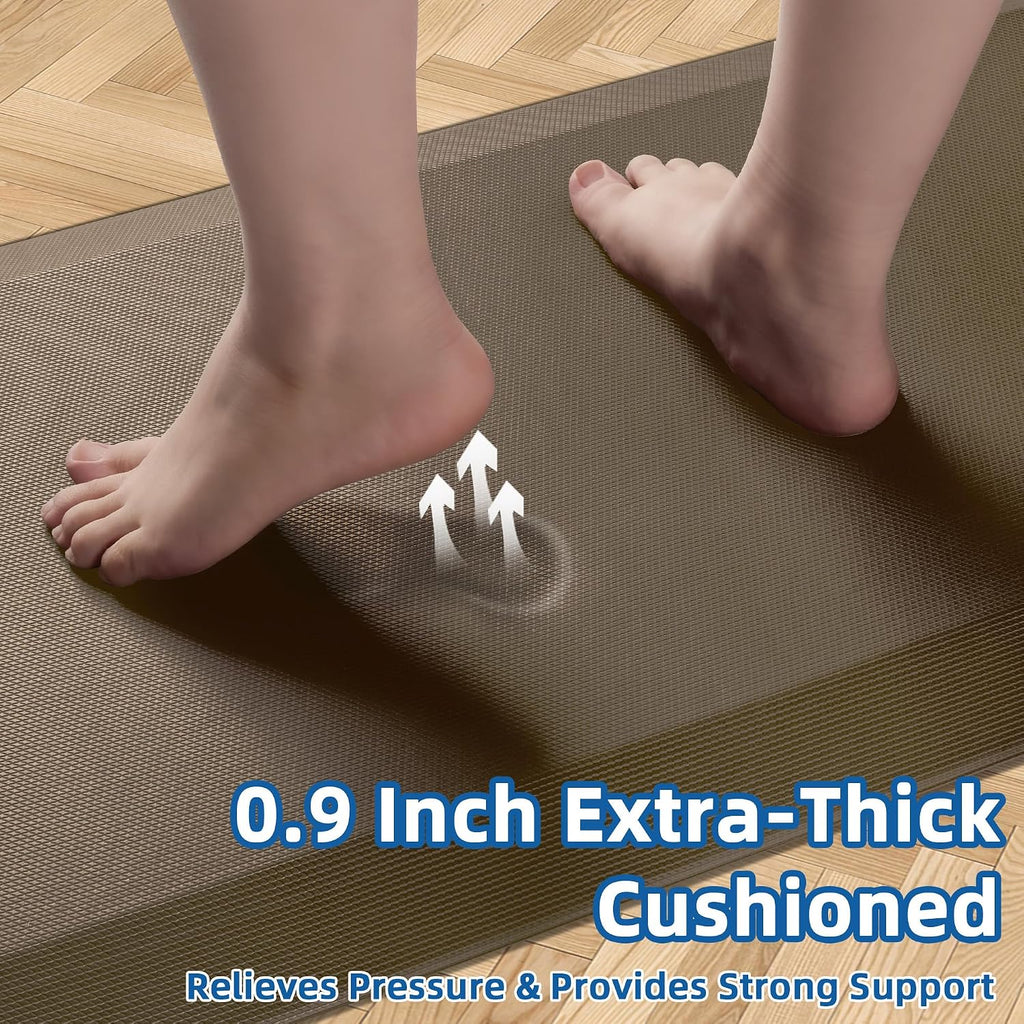 Brown Thick Waterproof Foam Kitchen Mat