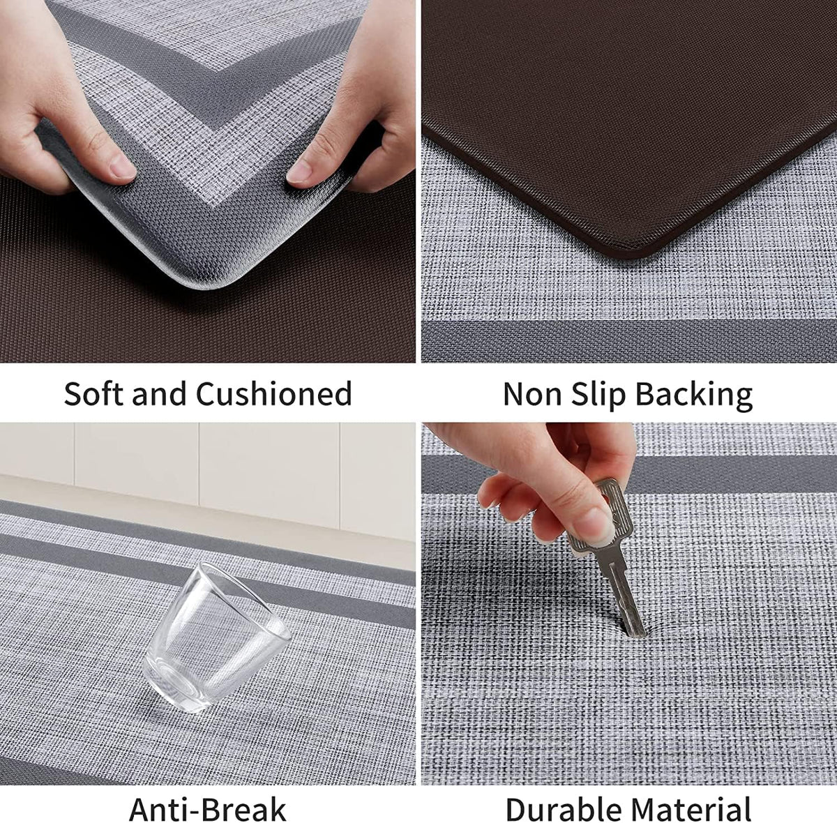 Grey PVC Anti-Fatigue Mat Set