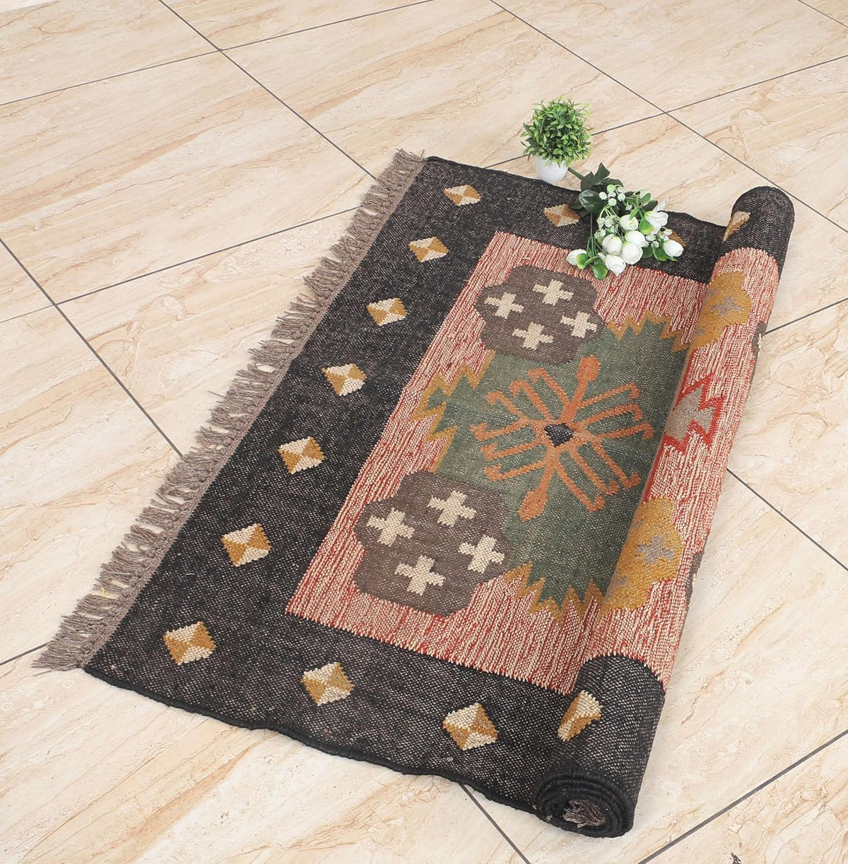 Washable Jute Wool Pet Friendly Rug
