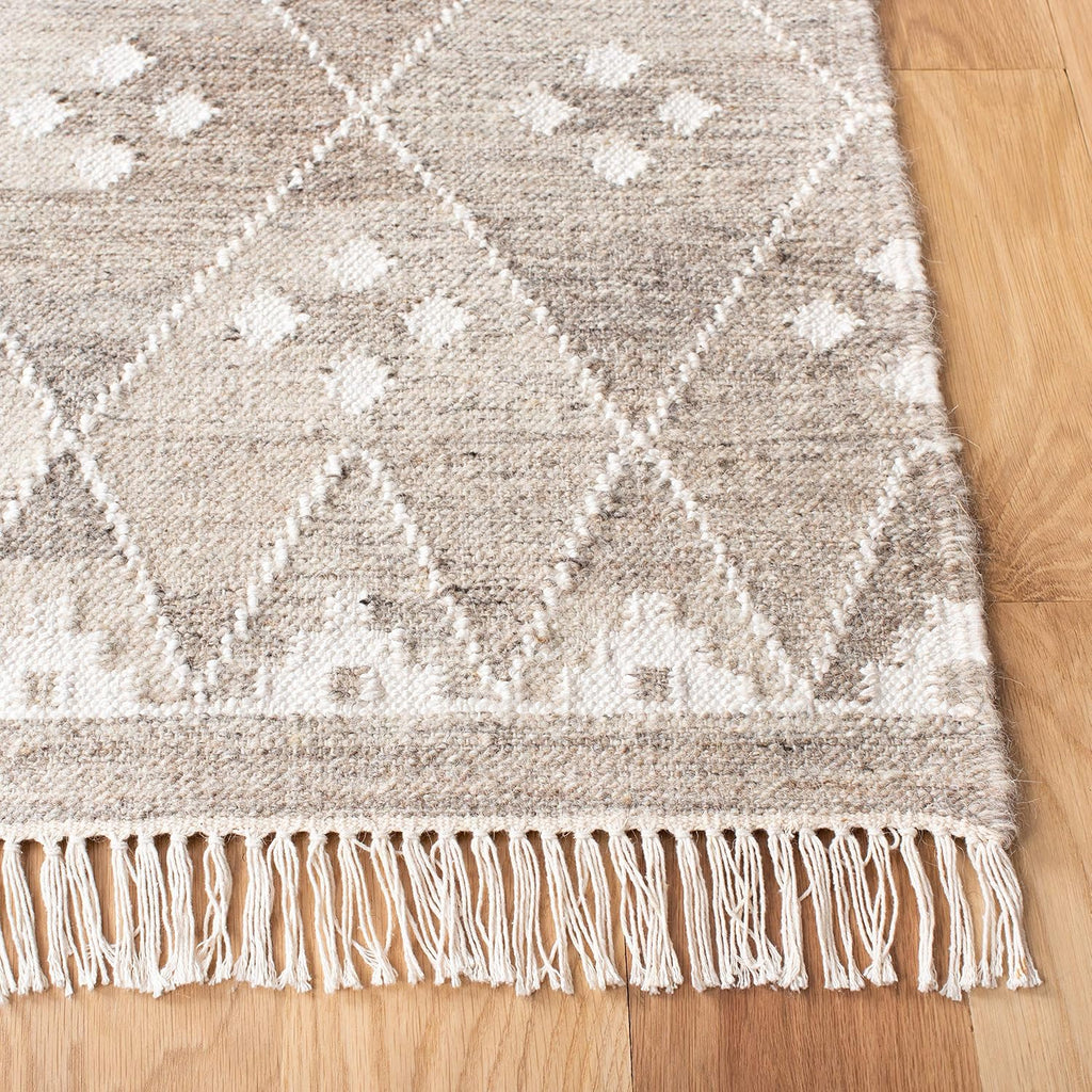 Ivory Handmade Boho Tribal Kilim Rug
